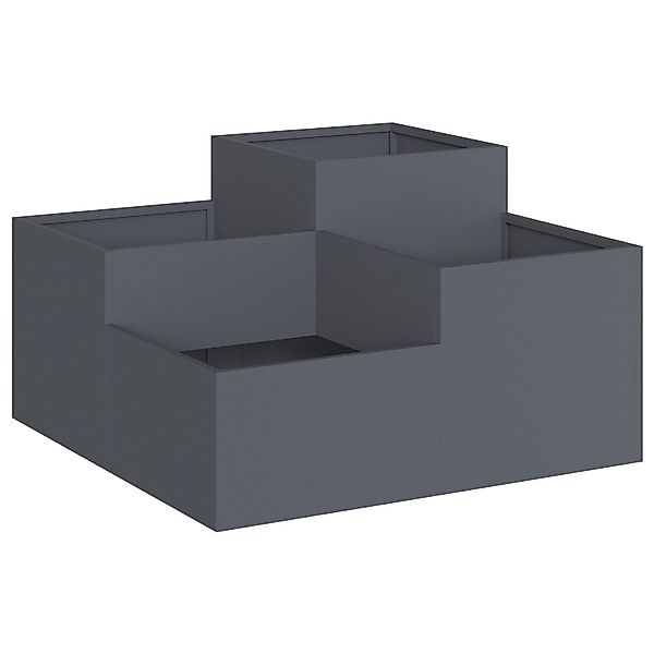 vidaXL Blumentopf Pflanzkübel 80x80x48 cm Anthrazit günstig online kaufen