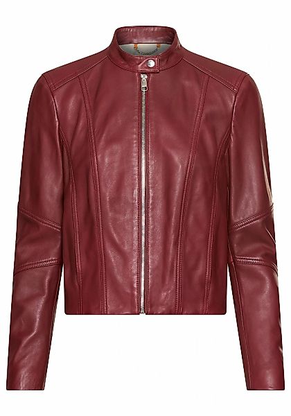 BOSS ORANGE Lederjacke "Saleste Premium Damenmode", aus fein genarbtem Lede günstig online kaufen