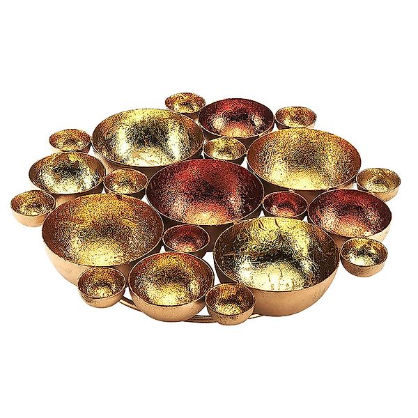Kobolo Kerzenhalter Dekoschale BUBBLE aus Metall Gold Bronze günstig online kaufen