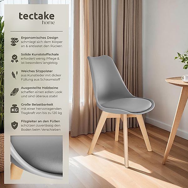 tectake Esszimmerstuhl Set Esszimmerstuhl (Set, 4 günstig online kaufen