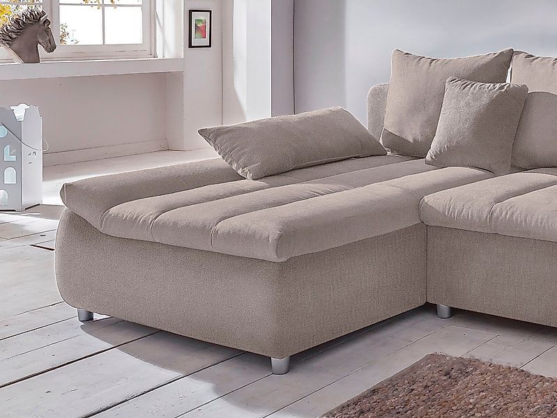 INOSIGN Ecksofa "Imola, bequem, aktuelle Steppung im Sitz, L-Form, Breite 2 günstig online kaufen