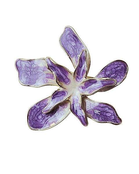 MayTree Brosche "Orchideenblüte", lila handbemalt (Stück, 1-tlg), Metallbro günstig online kaufen