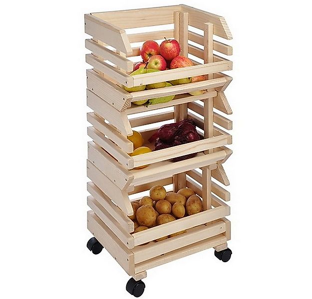 Haushalt International Kartoffelkiste 3-tlg. Obsthorde Aufbewahrungskiste K günstig online kaufen