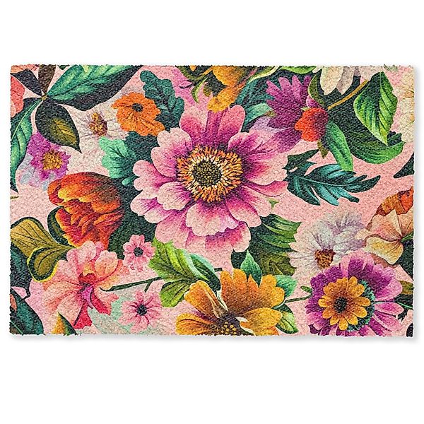 MuchoWow Fußmatte Blumen - Bunt - günstig online kaufen