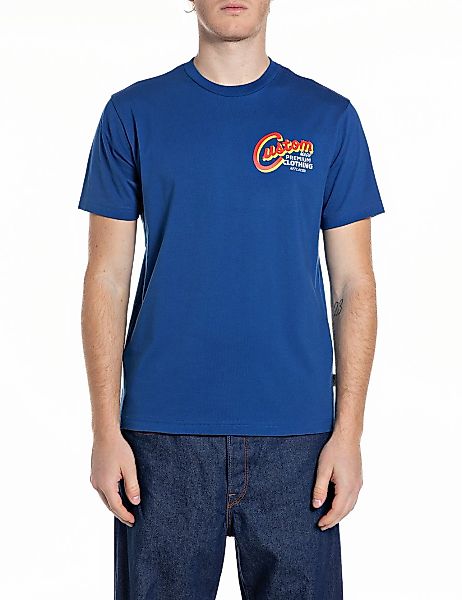 Replay T-Shirt mit Frontprint auf der Brust, Rundhals günstig online kaufen