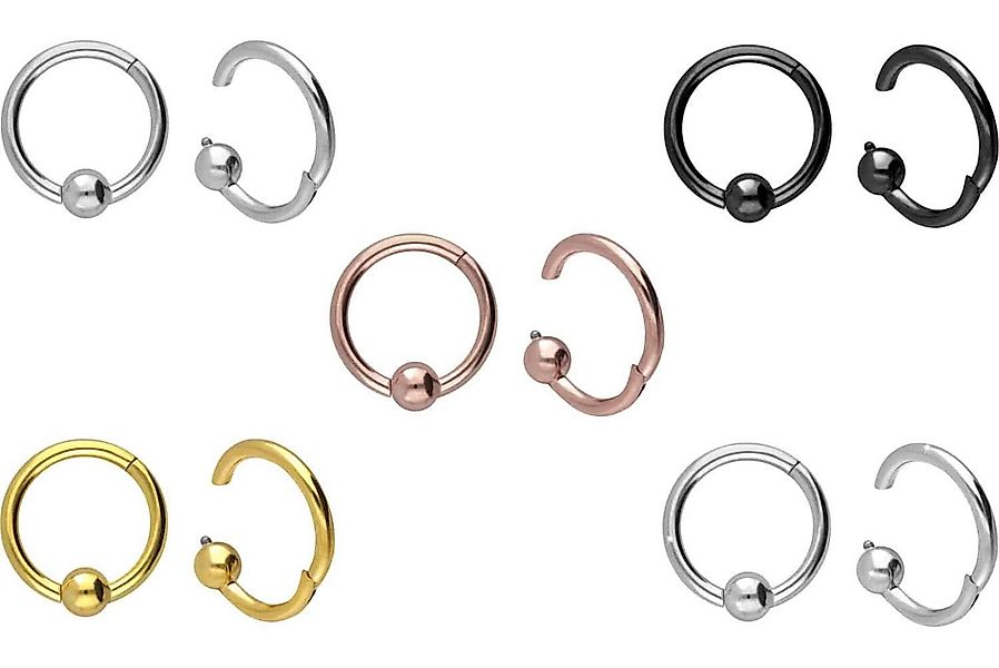 PIERCINGLINE Nasenpiercing Titan Segmentring Clicker KUGEL Ohrpiercing Sept günstig online kaufen