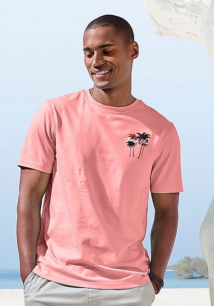 Beachtime T-Shirt mit großem Rückenprint Regular-Fit, mit Print vorn und hi günstig online kaufen