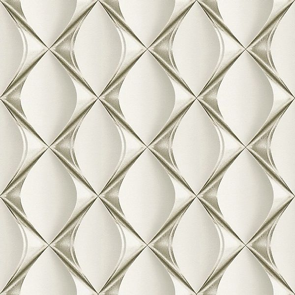 PROFHOME 386912-GU 3D Tapete Grafisch Matt Beige Platin Hell-Grau 0,53 m x günstig online kaufen