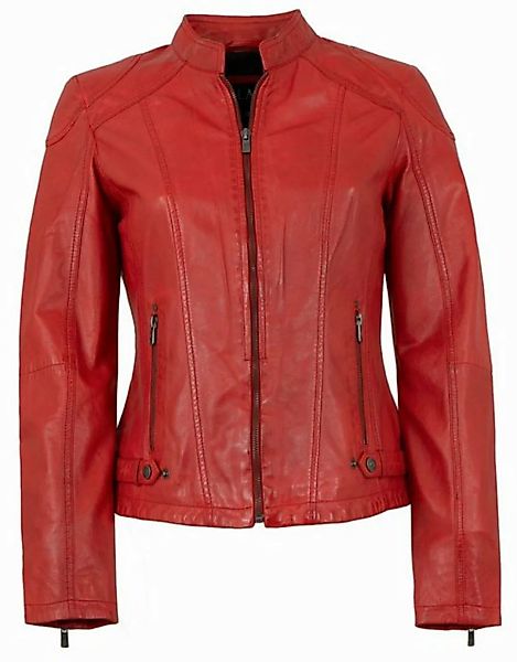 Jilani Lederjacke Imala#KJ Jilani - Damen Lederjacke Lammnappa rot günstig online kaufen