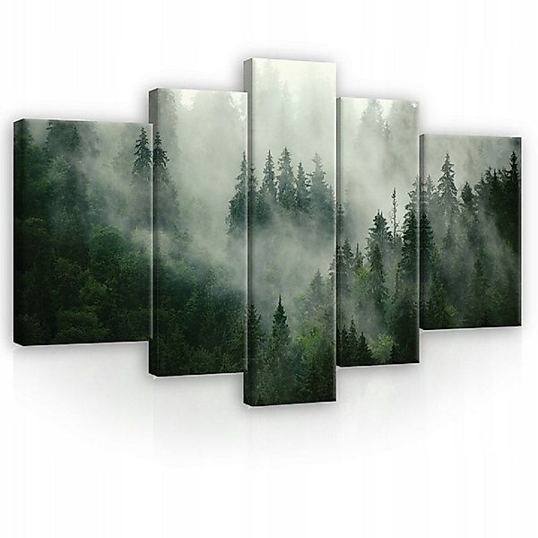 Wallarena Leinwandbild SET Wald im Nebel günstig online kaufen