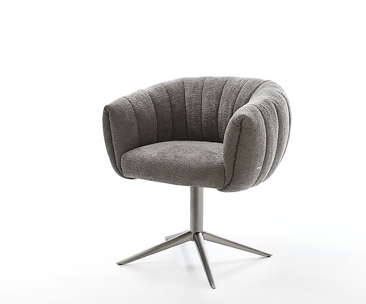 Drehstuhl Jada-Flex Bouclé Soft Schlamm Fußkreuz Graphit 360° drehbar Wippf günstig online kaufen