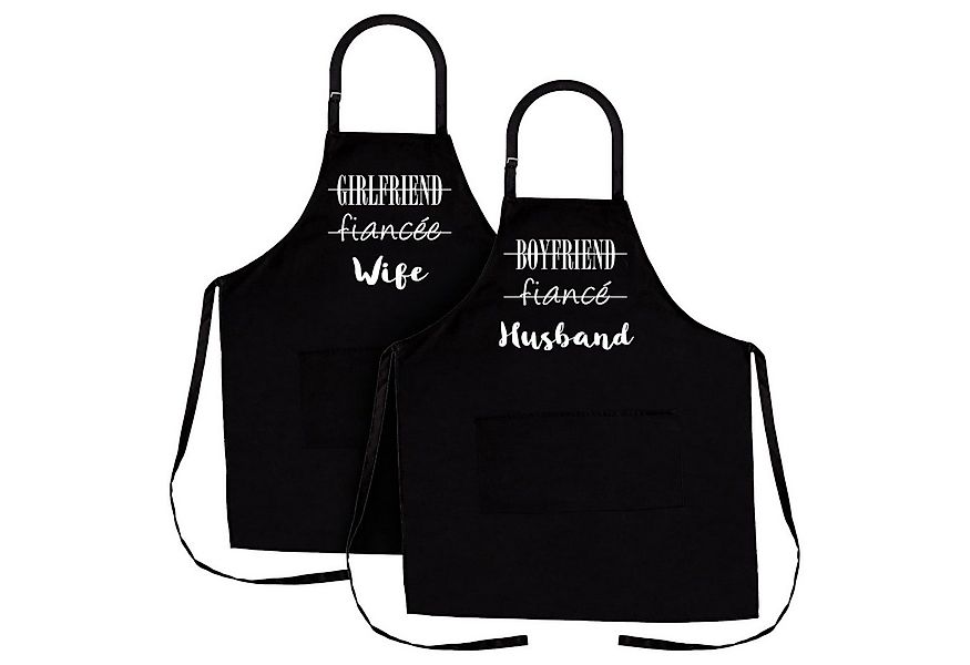 nomsum Kochschürze 2-tlg. -Set für Paare in Schwarz aus Polyester Kochschür günstig online kaufen