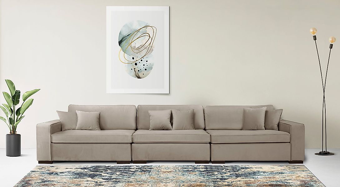 Home affaire 3-Sitzer "Skara", Lounge-Sofa mit Federkernpolsterung, in viel günstig online kaufen