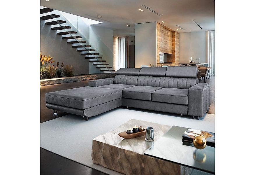 Masseno Ecksofa NOTO mit Schlaffunktion L-Form, Sofa mit Bettkasten günstig online kaufen