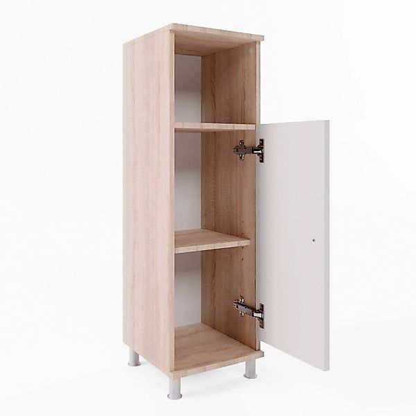 Vicco Midischrank Fynn Sonoma/Weiß 30 x 95 cm günstig online kaufen