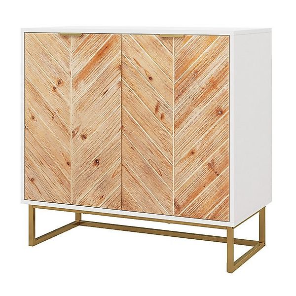 KOMFOTTEU Küchenbuffet Sideboard mit 2 Türen & Metallbeinen, 80 x 40 x 80 c günstig online kaufen