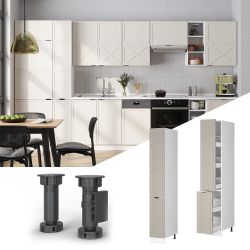 Vicco Hochschrank Fame-Line, GrauBeige/Weiß, 30 cm günstig online kaufen