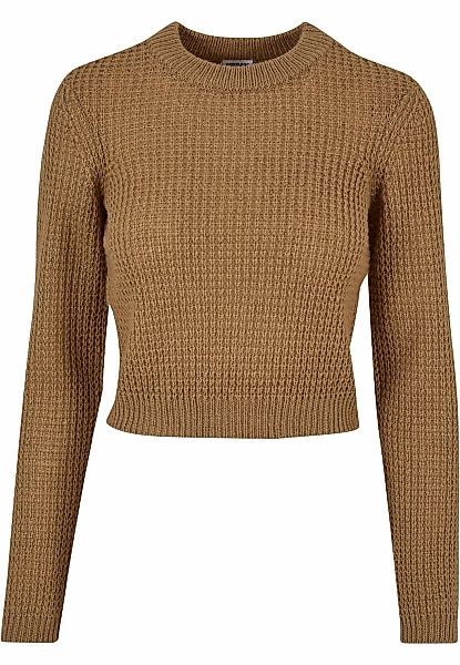 URBAN CLASSICS Rundhalspullover "Urban Classics Damen Ladies Short Waffle S günstig online kaufen