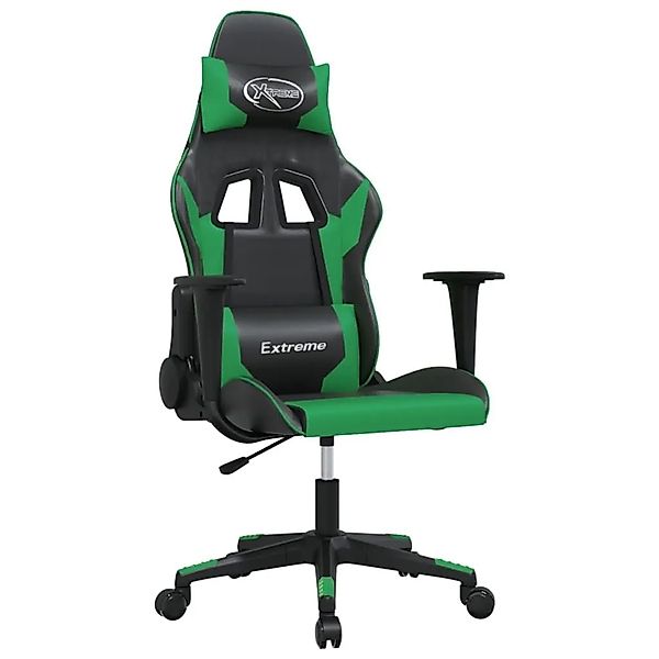 vidaXL Gaming-Stuhl mit Massagefunktion Schwarz und Grün Kunstleder 345448 günstig online kaufen