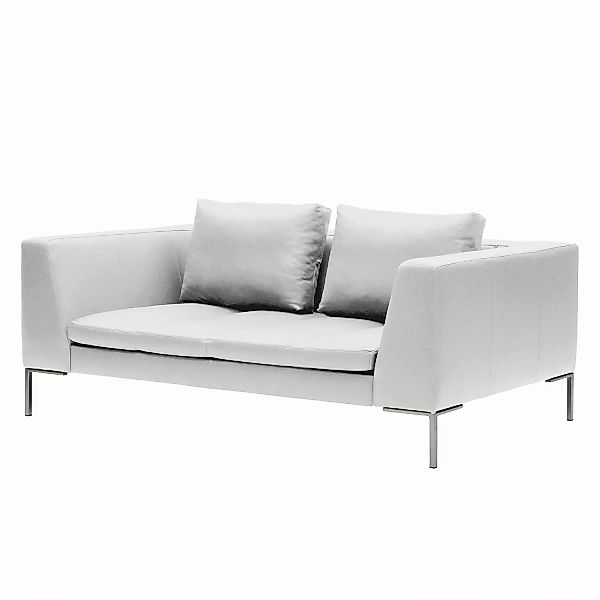 home24 Studio Copenhagen Sofa Madison 2-Sitzer Weiß Echtleder 174x66x105 cm günstig online kaufen