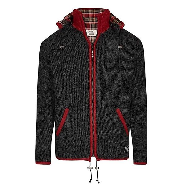 THC Natural Line Strickjacke THC Strickjacke 839 Baumwollfutter schwarz rot günstig online kaufen