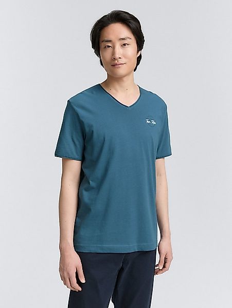 TOM TAILOR T-Shirt T-Shirt T-Shirt mit V-Ausschnitt günstig online kaufen