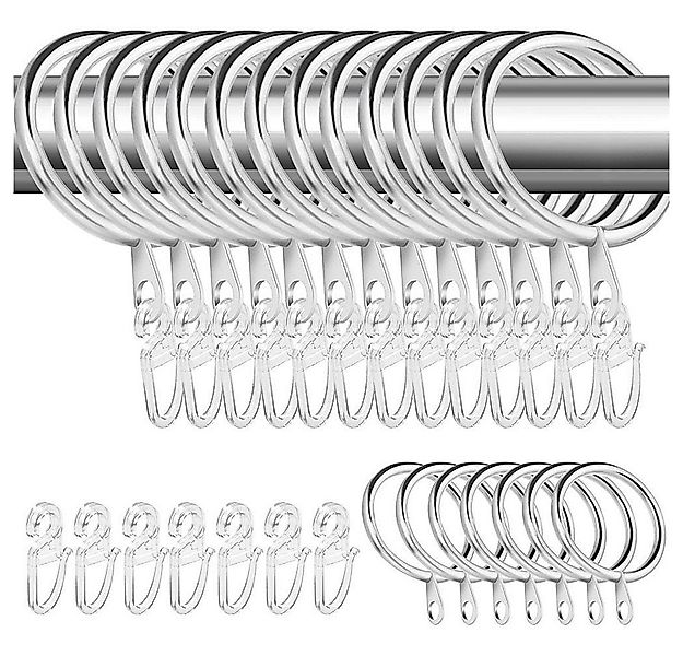 FELIXLEO Gardinenstangenhalter 50 Stück Metall Vorhangringe und 60 Kunststo günstig online kaufen