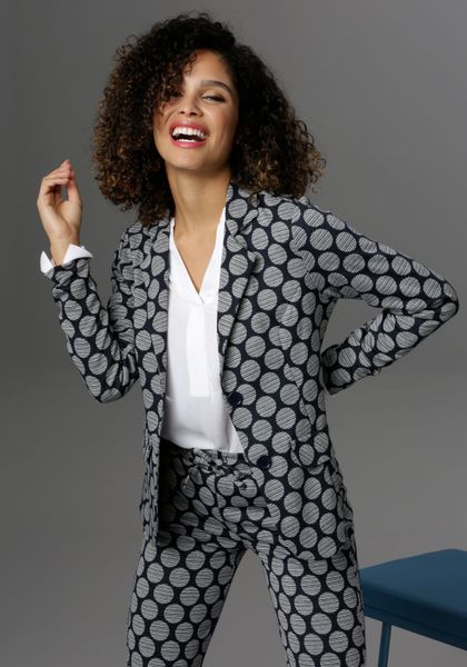 Aniston SELECTED Jerseyblazer mit gestreiften Punkten günstig online kaufen