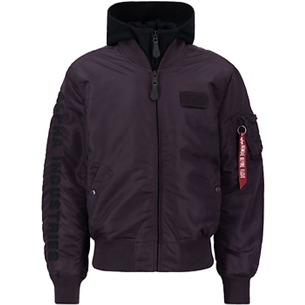 Alpha  Trainingsjacken MA-1 D-Tec Sleeve Embroidery - Plum günstig online kaufen