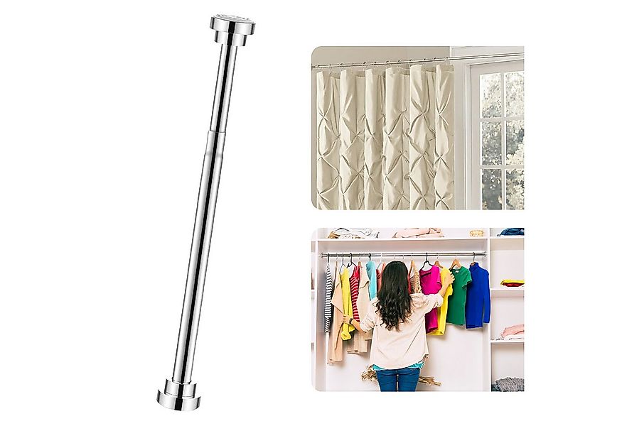 REDOM Duschvorhangstange Teleskopstange Edelstahl Dusch- Vorhangstange Fens günstig online kaufen