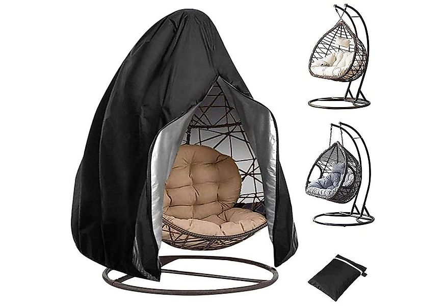 LuxusKollektion Strandkorb-Schutzhülle Große Hängesessel Abdeckung Schwarz günstig online kaufen