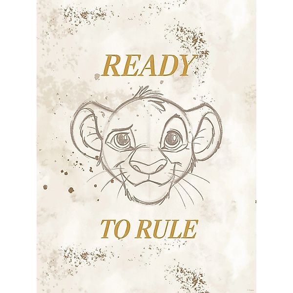 Komar Wandbild Disney The Lion King Ready to Rule 30 cm x 40 cm Beige günstig online kaufen