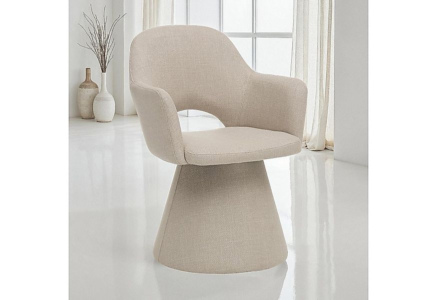 IDIMEX Polsterstuhl BAOMA, Polsterstuhl mit konischem Fuß, Armlehnen Rücken günstig online kaufen