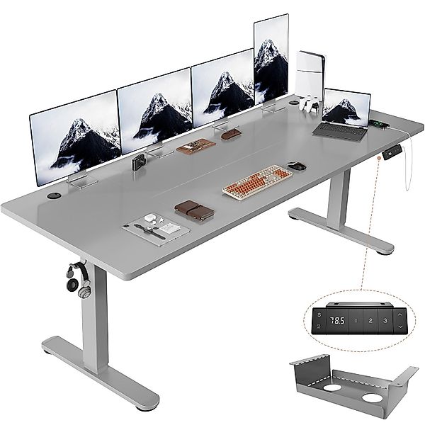 HOMALL Schreibtisch Höhenverstellbarer Schreibtisch mit 3 günstig online kaufen