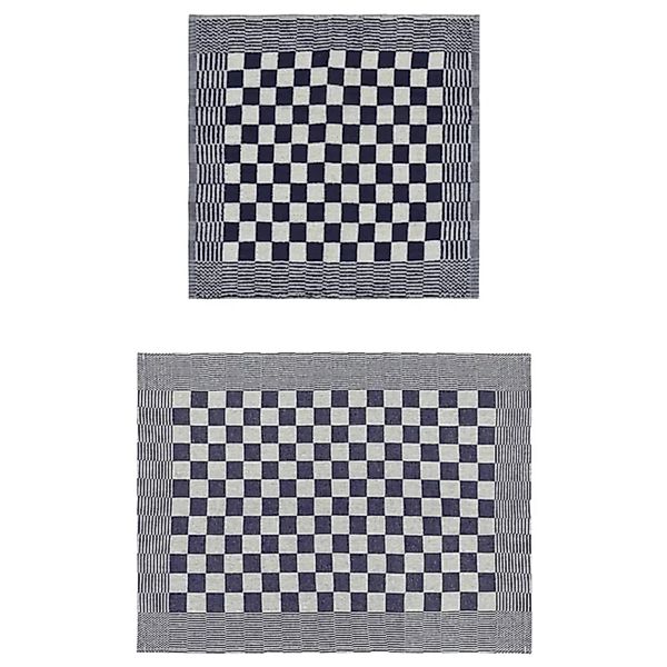 vidaXL 50-Tlg Handtuch-Set Blau und Weiß Baumwolle 136290 günstig online kaufen