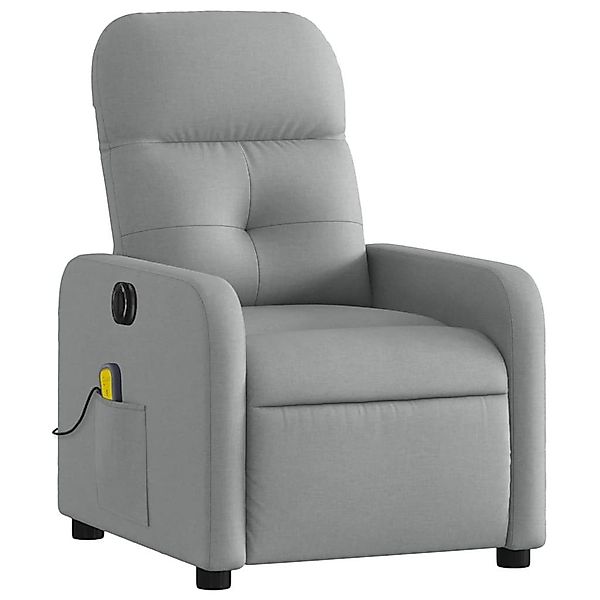 vidaXL Sessel Massagesessel Elektrisch Hellgrau Stoff günstig online kaufen