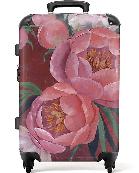 NoBoringSuitcases.com© Hartschalen-Trolley Blumen - Rosa - günstig online kaufen