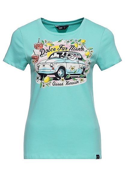 QueenKerosin Print-Shirt Dolce Far Niente (1-tlg) Frontprint mit mediterran günstig online kaufen