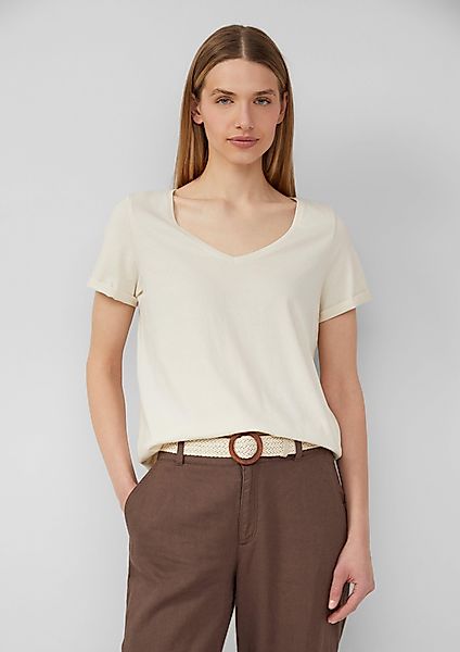 s.Oliver Kurzarmshirt Weiches T-Shirt aus Baumwolle günstig online kaufen