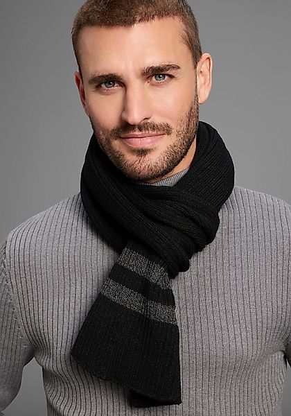 Man's World Schal, mit modischen Konstrast-Streifen günstig online kaufen