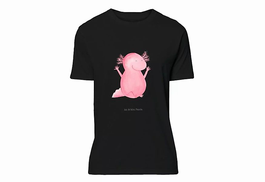 Mr. & Mrs. Panda T-Shirt Axolotl Hurra - Schwarz - Geschenk, Spaß, Molch, L günstig online kaufen