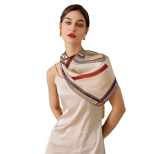 YRIIOMO Seidentuch Damen bedrucktes 70cm kleines günstig online kaufen