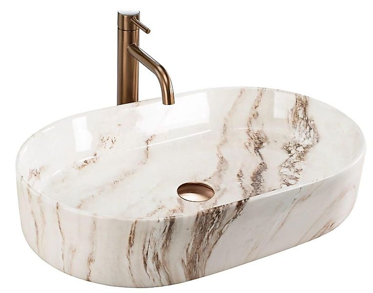 GTM Design Aufsatzwaschbecken Glanz Modern Waschbecken günstig online kaufen