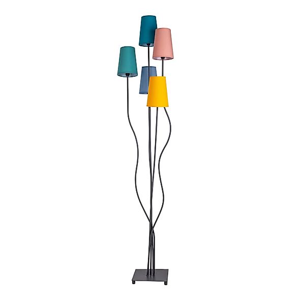Näve Stehleuchte Colora 5 Flammig Bunt 166 cm x 40 cm x 36 cm günstig online kaufen