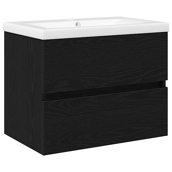 vidaXL Waschbeckenunterschrank Schwarz Eichen-Optik 60 x 39 x 62 cm 3333148 günstig online kaufen
