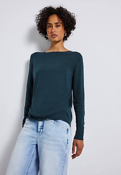 STREET ONE Strickpullover mit U-Boot-Ausschnitt günstig online kaufen
