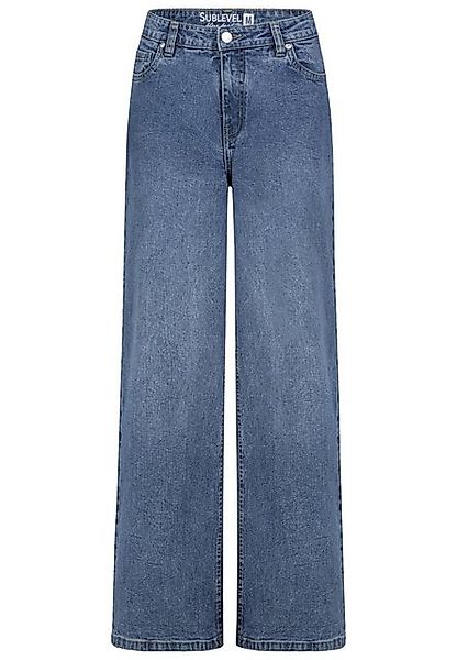 SUBLEVEL Boyfriend-Jeans Denim mit weitem Bein und hohem Bund Boyfriend Pan günstig online kaufen