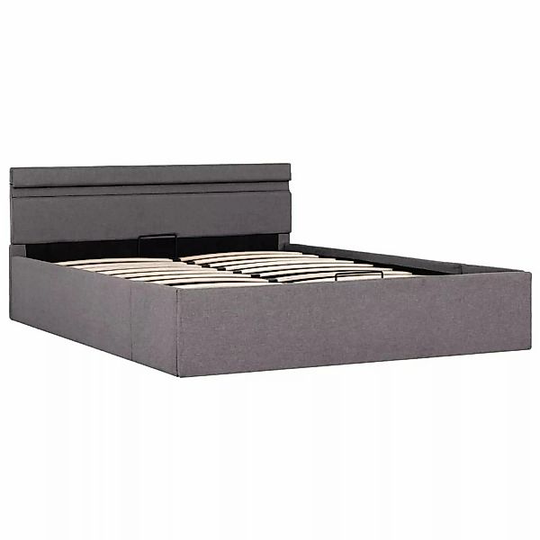 vidaXL Stauraumbett Hydraulisch mit LED Taupe Stoff 120x200 cm619388 günstig online kaufen