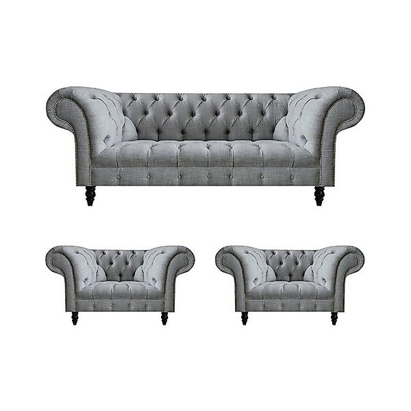 JVmoebel Sofa Luxus Möbel Sofagarnitur Couch Polster 3+1+1 Textil Sofa Set günstig online kaufen