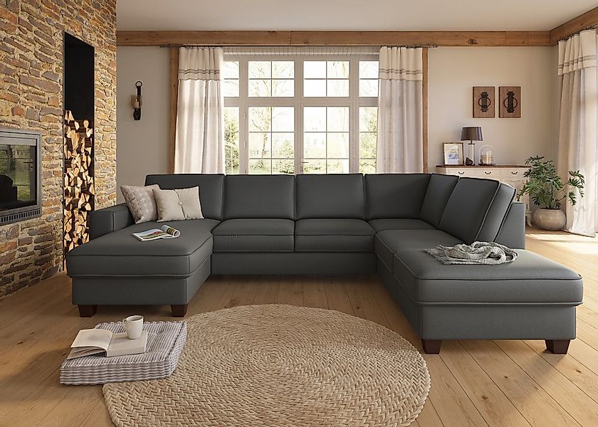 Home affaire Wohnlandschaft "County U-Form", (3 St.), wahlweise Ottomane li günstig online kaufen